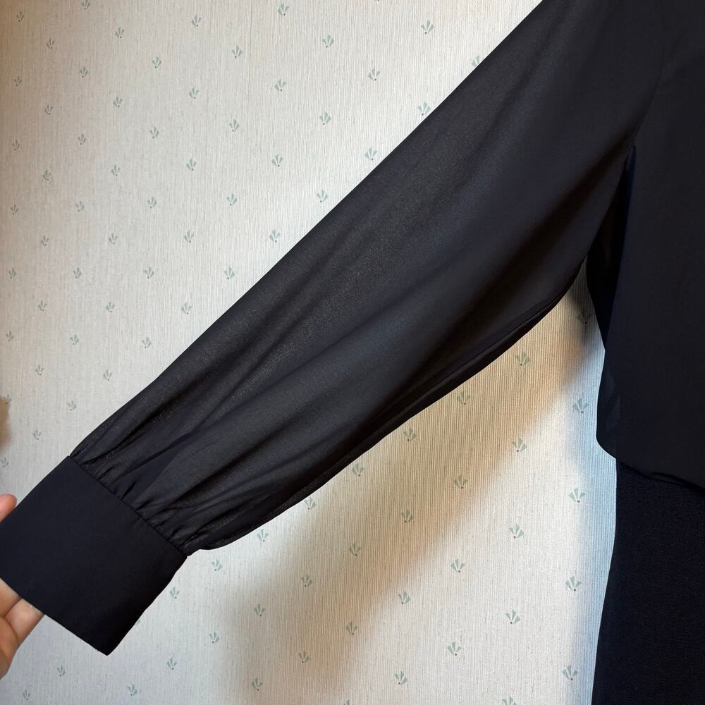 Dress The Population Pilar Midi Dress Size Large Black Special Occasion Formal - Picture 11 of 12